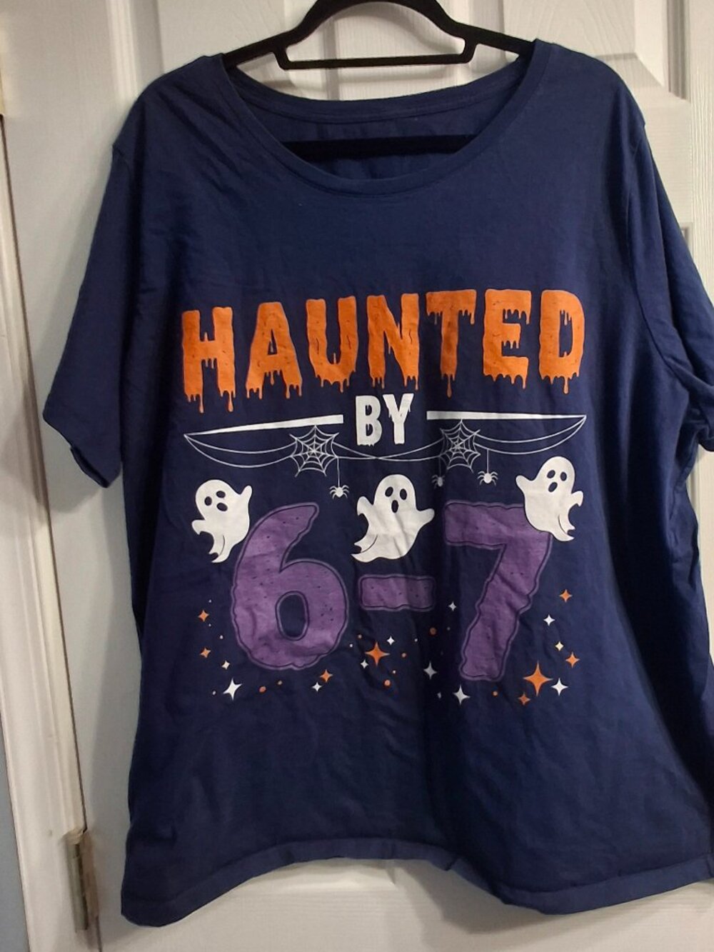 Halloween Short Sleeve Knit Tshirt, Womens, Navy 4x